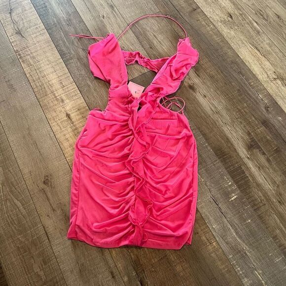 Blanc hot pink mini dress size S - Picture 1 of 6